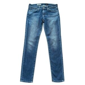 AG Adriano Goldschmied The Stevie Ankle Slim Straight Jeans Stretch Denim 25R